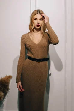 Adriel Wool and Cashmere-blend Dress