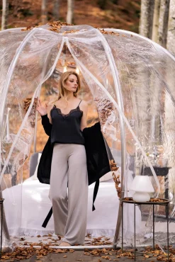 Akeem Cashmere Wide-Leg Pants In Pumice