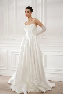 Alaya Mikado Dress In Ivory
