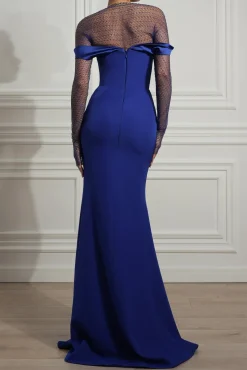 Alexa Royal In Blue Dress