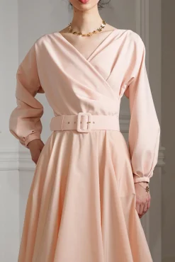 Alice Long Dress In Soft-Peach