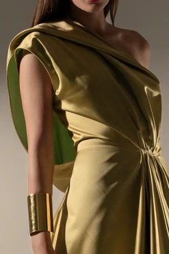 Amani Dress In Gold-Turquoise