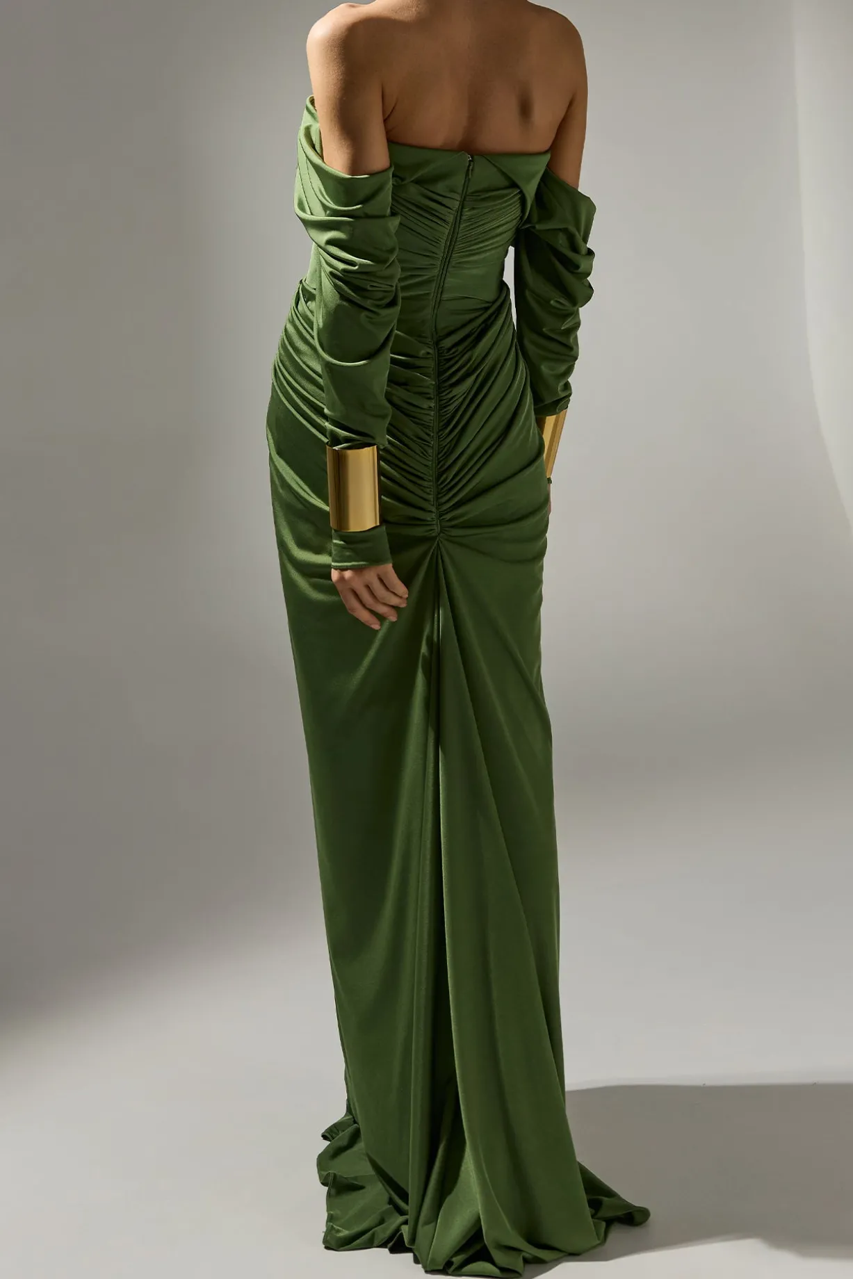 Ammuri Jersey Long Dress In Olive