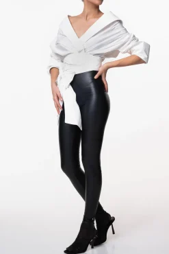 Angelina Taffeta Shirt In Ivory