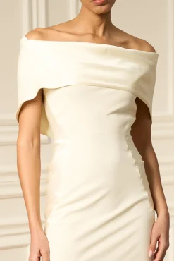 Astrid Open Back Dress In Cream