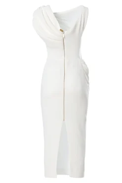 Avra Midi Dress In Off-White