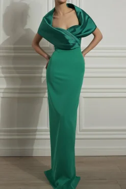 Ayla Dress In Vivid-Green