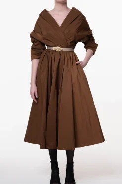 Carrie Midi Dress Caramel