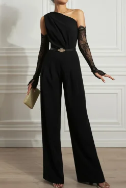 Elena Crepe Jumpsuit In Black