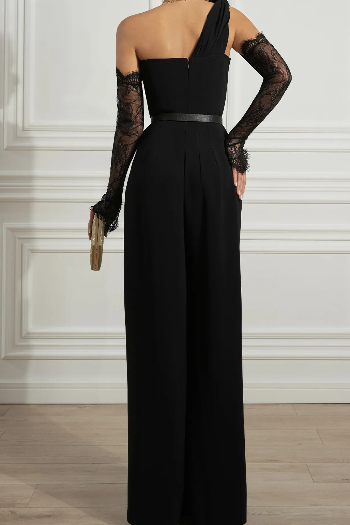 Elena Crepe Jumpsuit In Black