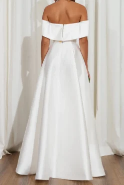 Ellie Mikado Gown In Off-White