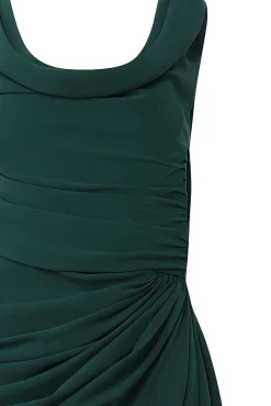 Eve Long Dress In Dark-Green