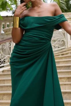 Eve Long Dress In Dark-Green