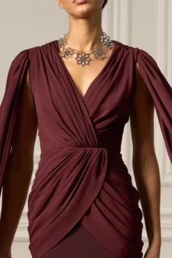 Evelyn Dress In Burgundy