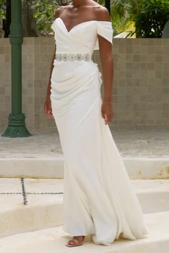 Gaia Long Dress In Off-White