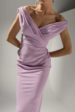 Hedy Long Dress In Pink-Mauve