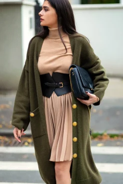 Jair Wool and Cashmere-blend Long Cardigan