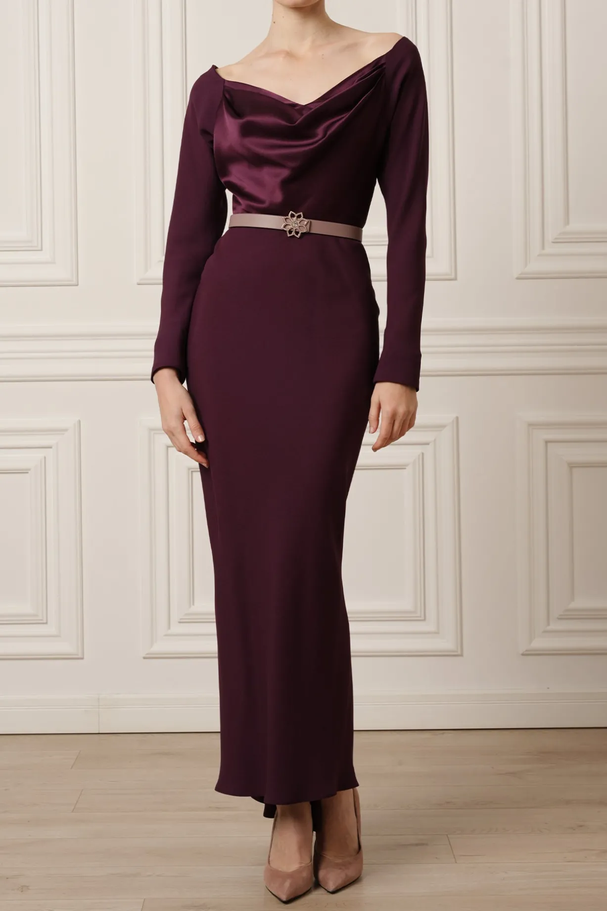 Jessica Midi Dress In Plum