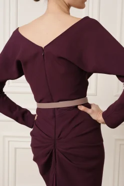 Jessica Midi Dress In Plum