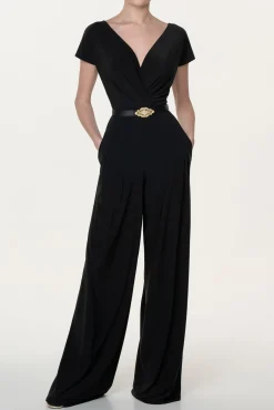 Joan Jersey Jumpsuit In Black