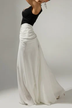 Kiara Long Dress In Black-White