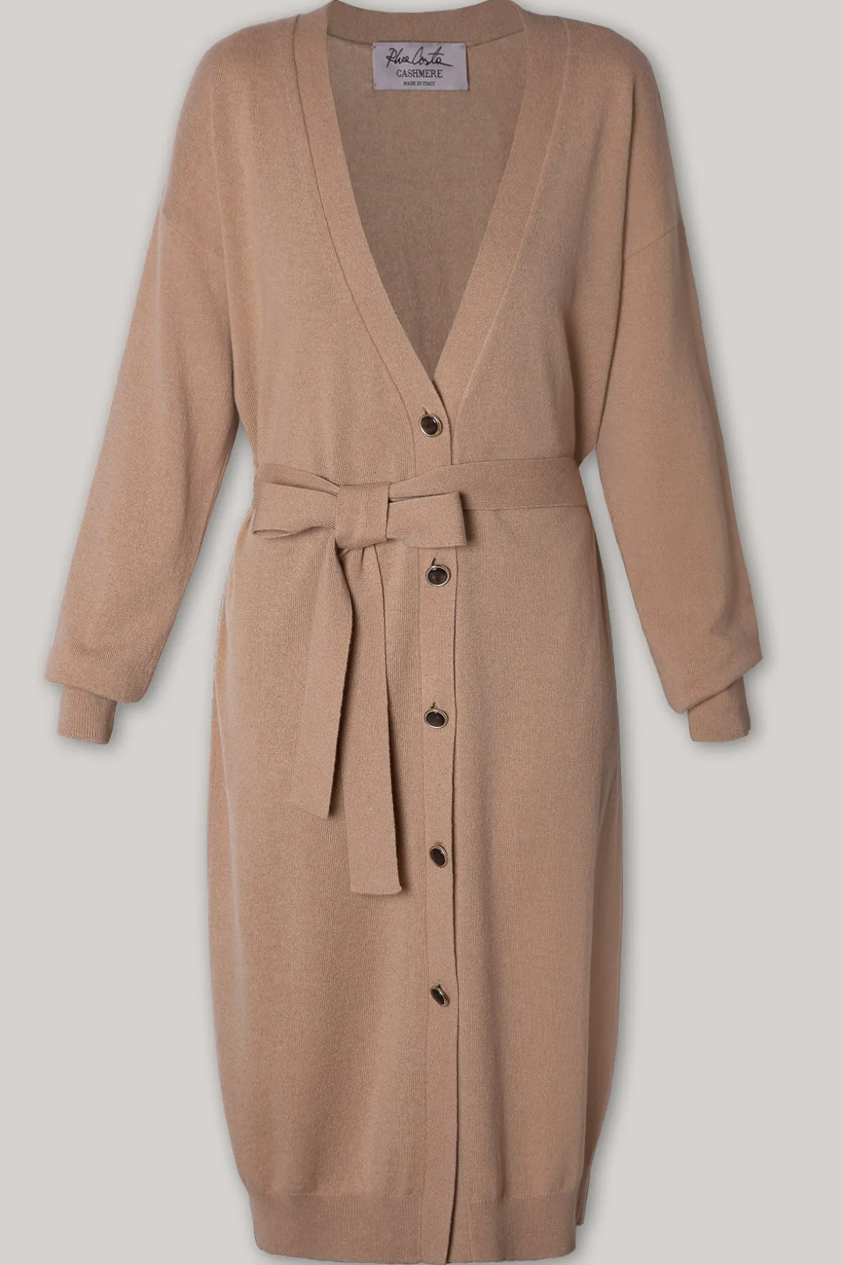 Lani Cashmere Long Cardigan In Dune