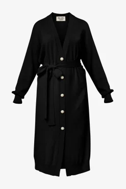 Lani Cashmere Long Cardigan In Embassy