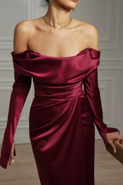 Lara Satin Midi Dress