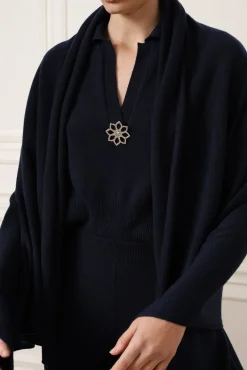 Lux Cashmere Scarf In Neptune