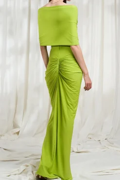 Maia Long Dress In Limette