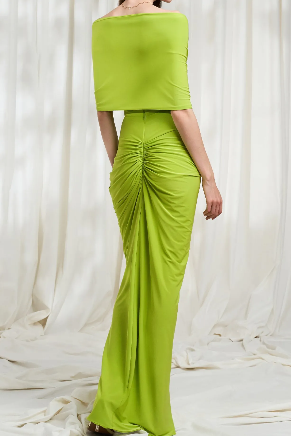 Maia Long Dress In Limette