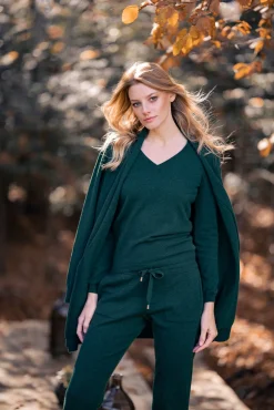 Noor Cashmere Cardigan In Spruce