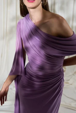 Palmer Jersey Long Dress In Dusty-Lilac