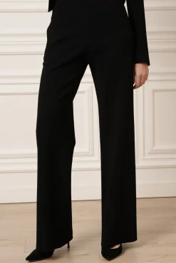 Pax Viscose Jersey Wide-Leg Pants In Black