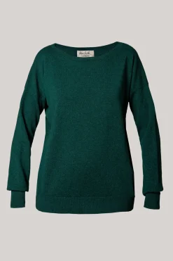 Rania Boat Neck Cashmere Sweater In Spruce