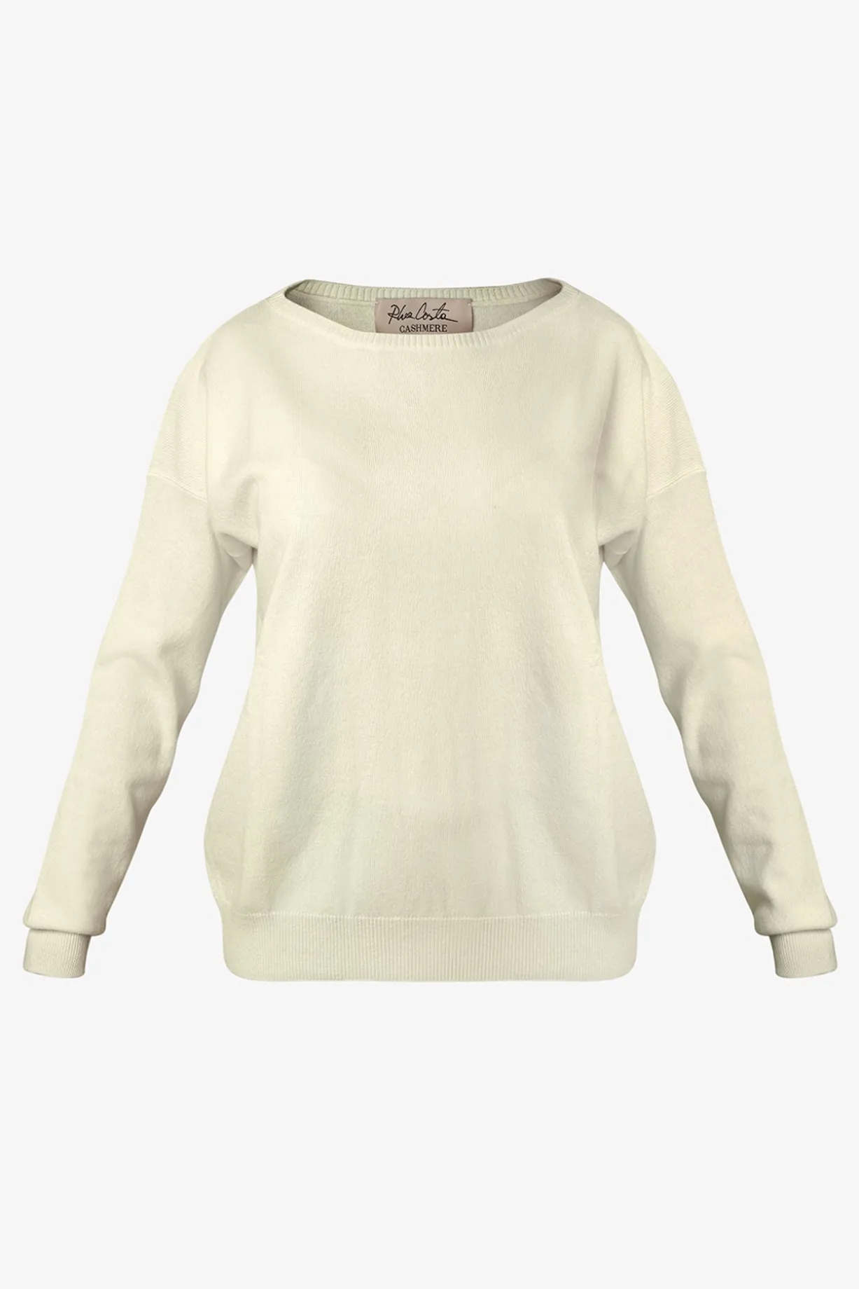 Rania Boat Neck Cashmere Sweater In Luna