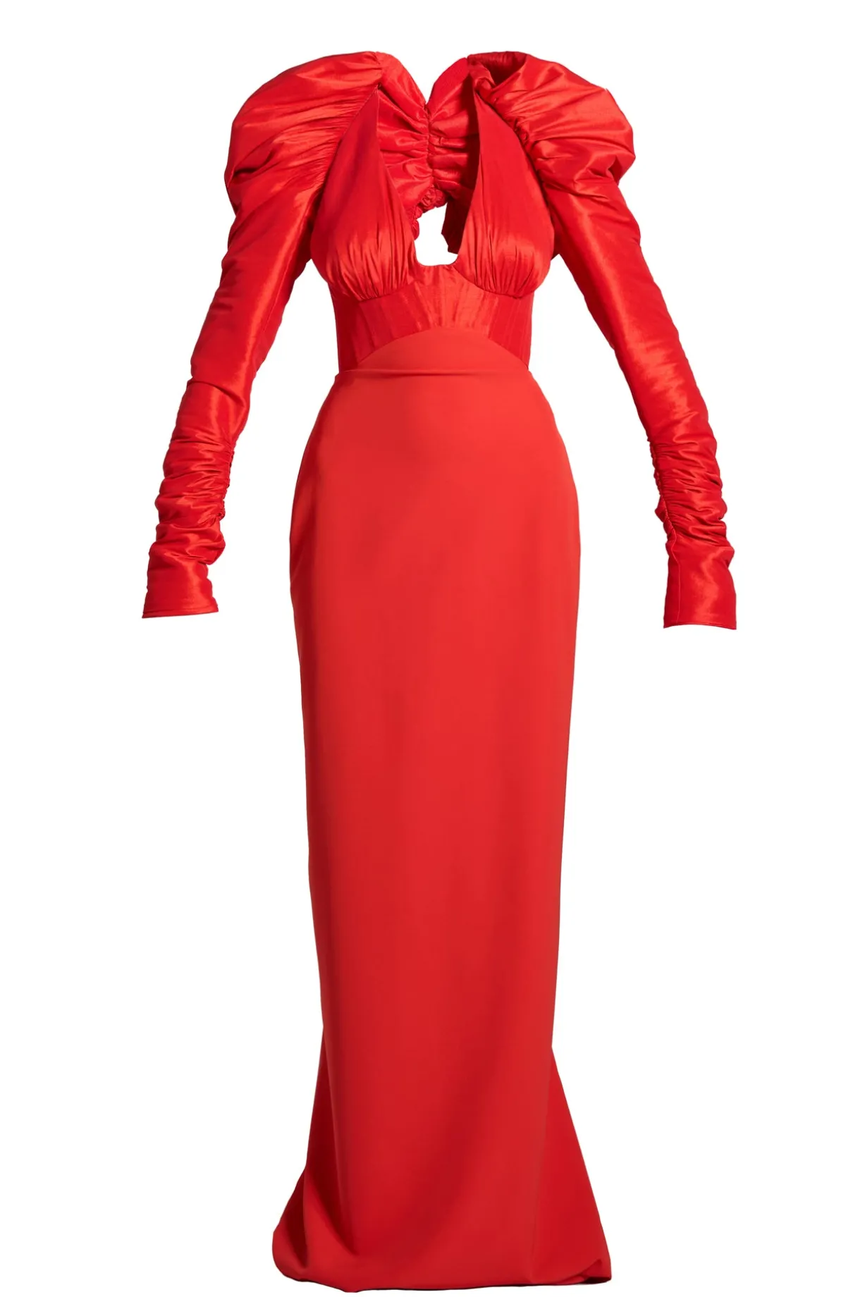 Ranya Long Dress In Hot-Red