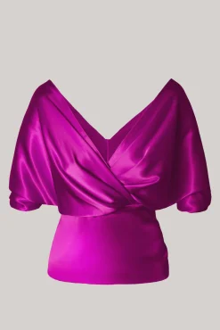 Reese Silk Top In Amethyst