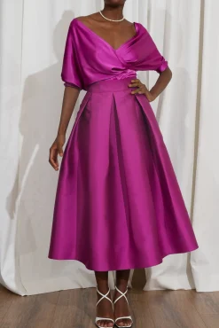 Reese Silk Top In Amethyst