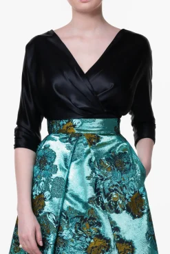 Reese Silk Top In Black
