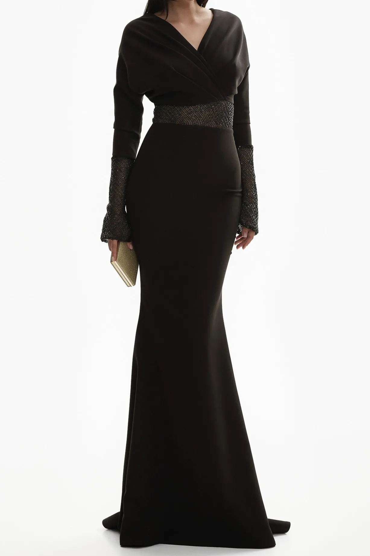 Sofia Sprinkles Embroidery Crepe Dress