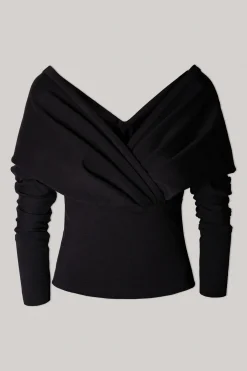 Sofia Stretchy Top In Black