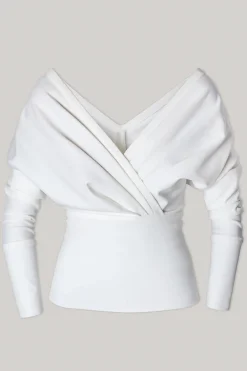 Sofia Stretchy Top In Ivory