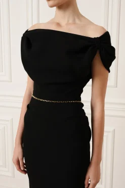 Sylvie Midi Dress In Black