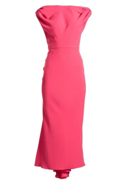 Sylvie Midi Dress In Fuchsia