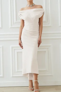 Sylvie Midi Dress In Off-White