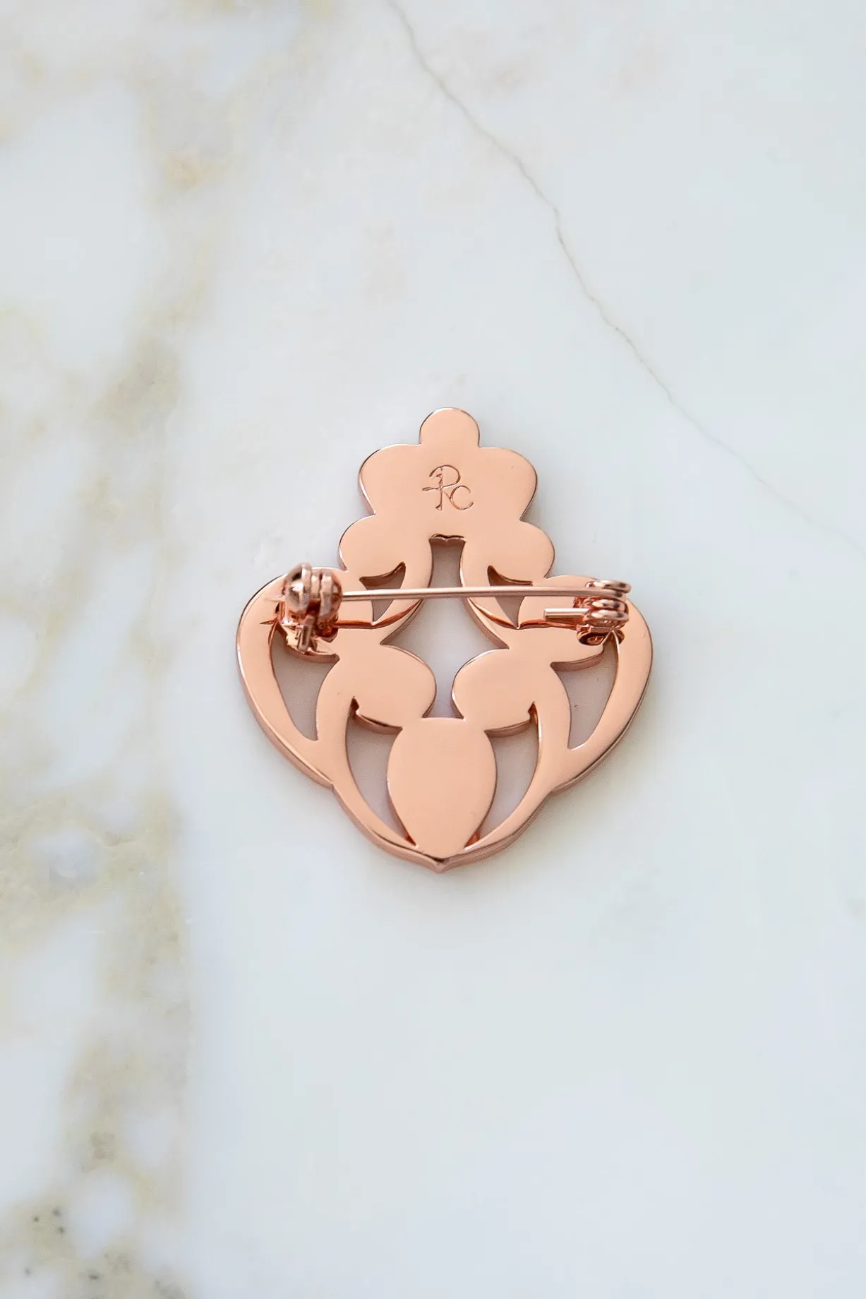 The Crown Brooch - Rose-Gold With Pearls