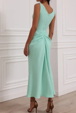 Valeria Midi Dress In Soft-Mint