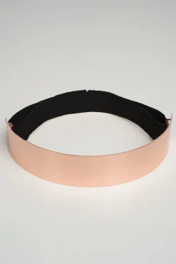 Xenis Front Metal Belt In Rose Gold-Plated