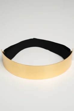 Xenis Front Metal Belt In Gold-Plated